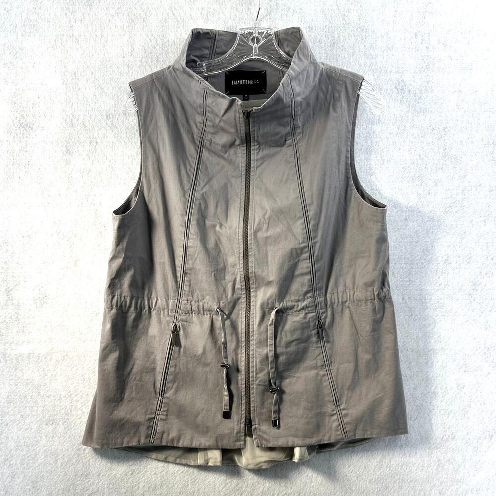 LAFAYETTE 148 NEW YORK Medium Utility Vest Two Tone Pockets Outdoor Casual